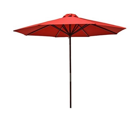 HEININGER HOLDINGS LLC Heininger Holdings 1288 9 ft. Classic Wood Market Umbrella; Red 1288
